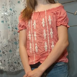 Spring time off the shoulder top